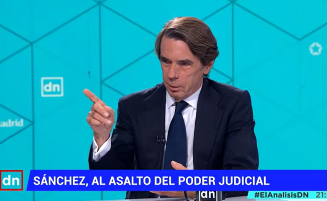 Entrevista en Telemadrid | Aznar señala a Sánchez: “En una situación normal, cualquiera de estas circunstancias habría llevado a una dimisión”