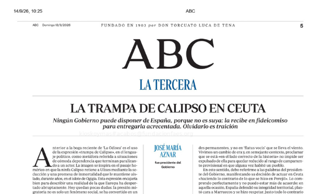 Tercera en ‘ABC’ | La trampa de Calipso en Ceuta